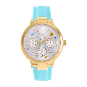 Reloj de dama multifuncional Yess Watches. Análogo Deportivo de Dama en 3 Colores Diferentes. Reloj Pulso de Silicona Blanco (Y23012-01) - Pulso Color Turquesa (Y23012-02) - Pulso Color Rosado (Y23012-03 Marca: Yess Watches Garantía 1 Año.