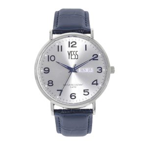 Reloj de Hombre Clásico con Pulso de Cuero. Colores de Pulso: Negro con Caja Dorada (SKU:Y23031-02) - Negro con Caja Negro (SKU:Y23031-04) - Azul Marino Caja Plateada (SKU:Y23031-03) - Café con Caja Oro Rosa (SKU:Y23031-01) Incluyen Calendario. Marca: Yess Watches con 1 Año Garantía Información Relojes Yess Watches 